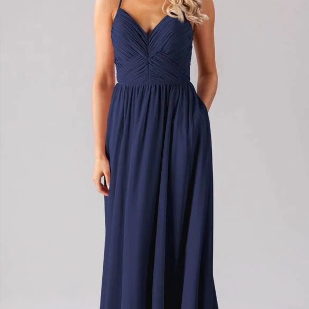 Elegant Navy Blue Women's Bridesmaid Dress